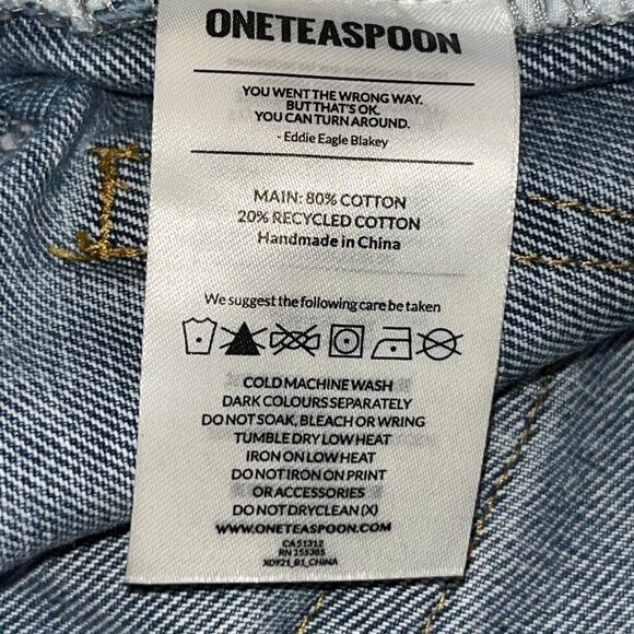 ONETEASPOON ONE TEASPOON TRUCKERS Western Concho Embellished Blue Jeans 24/26 - Picture 15 of 16